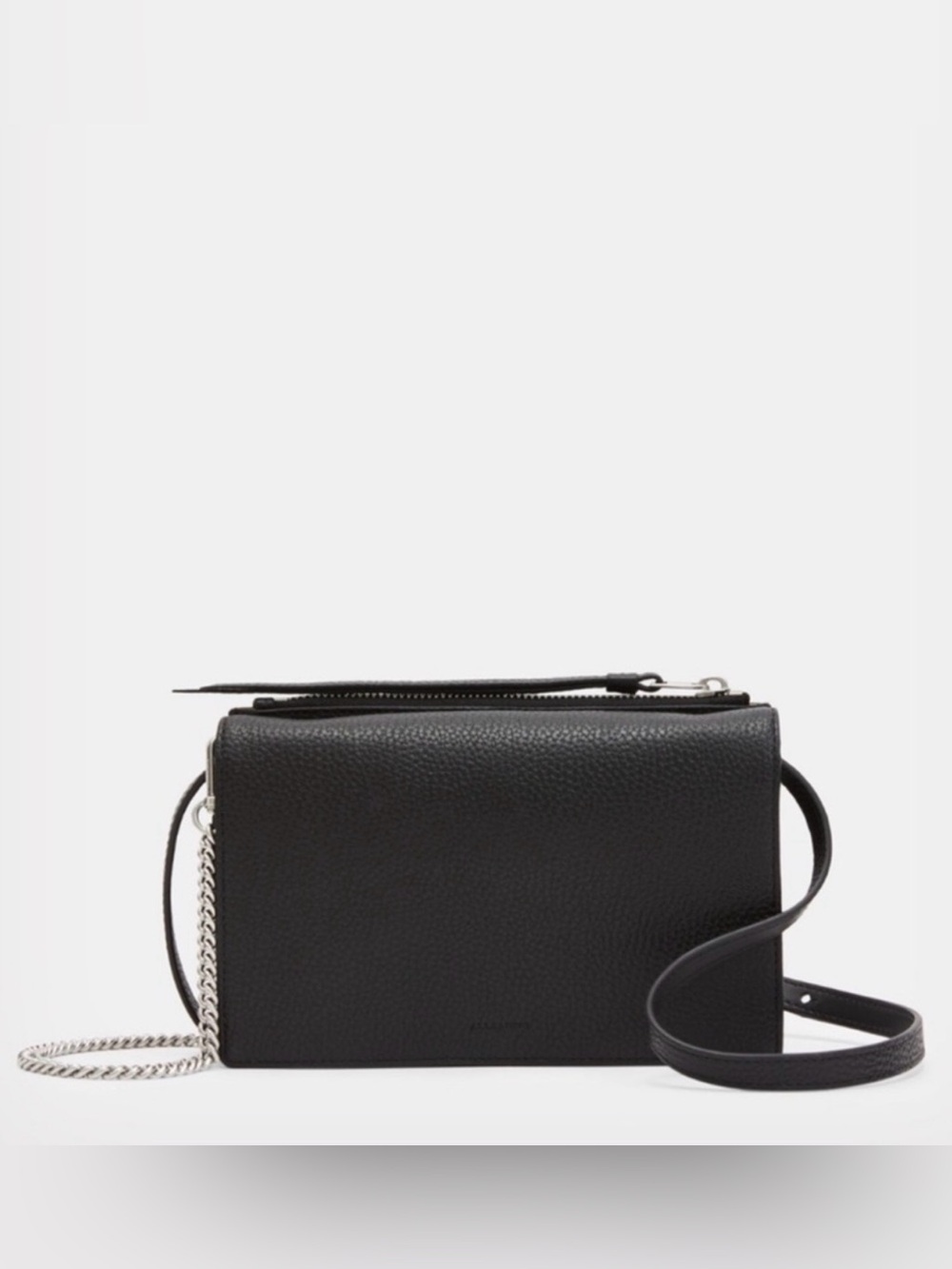 All Saints Fetch Chain Crossbody Black